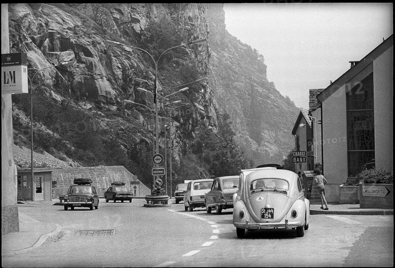 Simplon pass road at Gondo 1971.