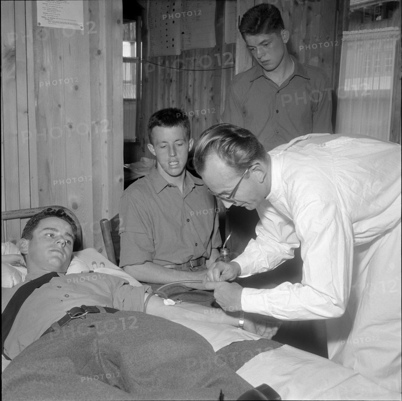 Recruits during Blood Donation, 1955.