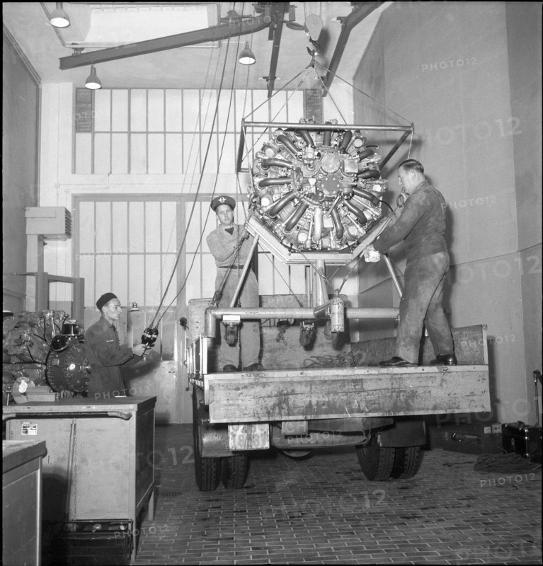 Engine test stand of Swissair 1951.