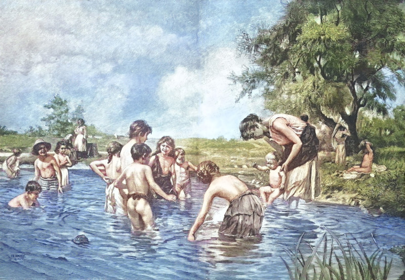 Swimming in the river
