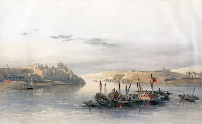 General view of Esouan and the island of Elephantine