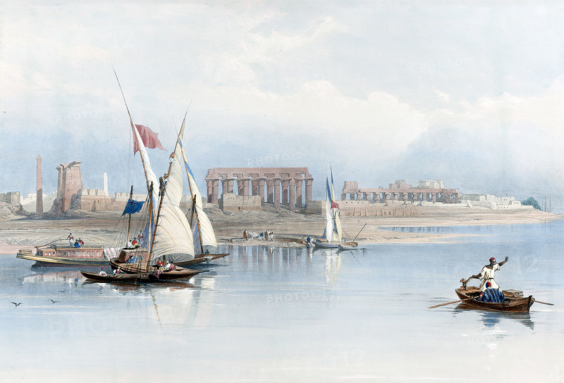 General view of the ruins of Luxor