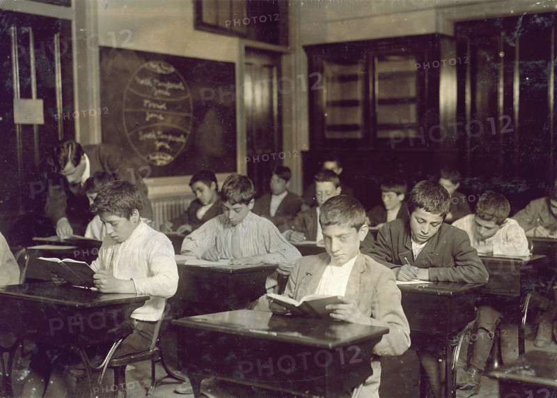 Immigrants at night school