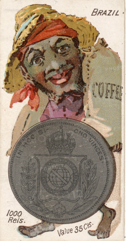 Coins from various countries with symbolic people