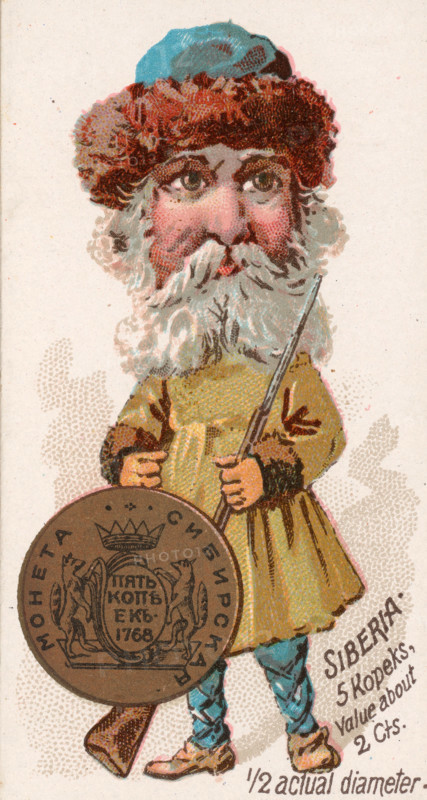 Coins from different countries with symbolic people
