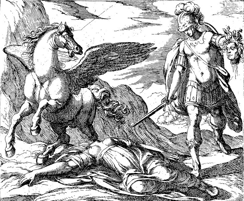 Perseus kills Medusa