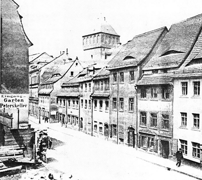 The Red Tower and Herrenstravüe in Chemnitz