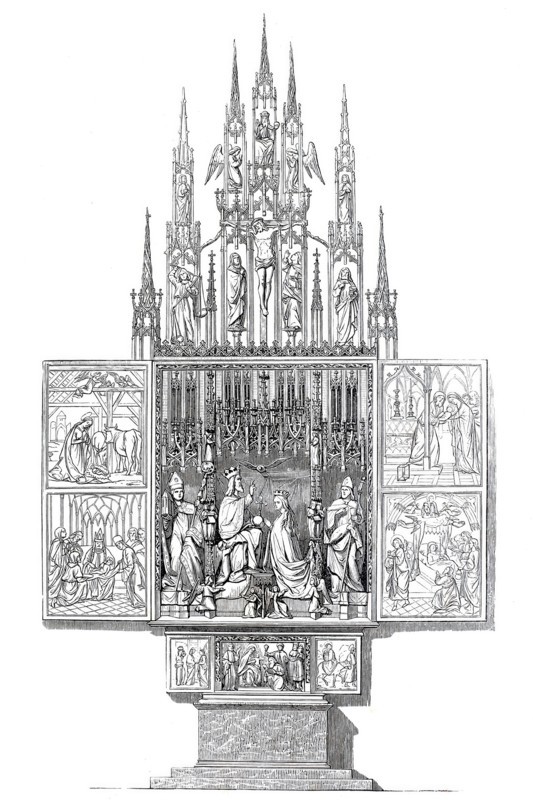 Altar from the Catholic parish and pilgrimage church of St. Wolfgang in St. Wolfgang am Wolfgangsee in Upper Austria.