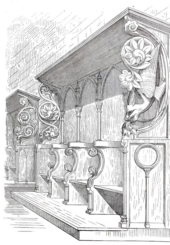 Choir stalls in the Minster Church of St. Alexandri in Einbeck.