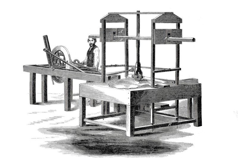 American leather polishing machine.