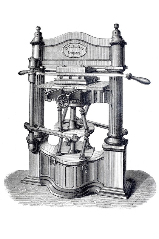 Gilding press.