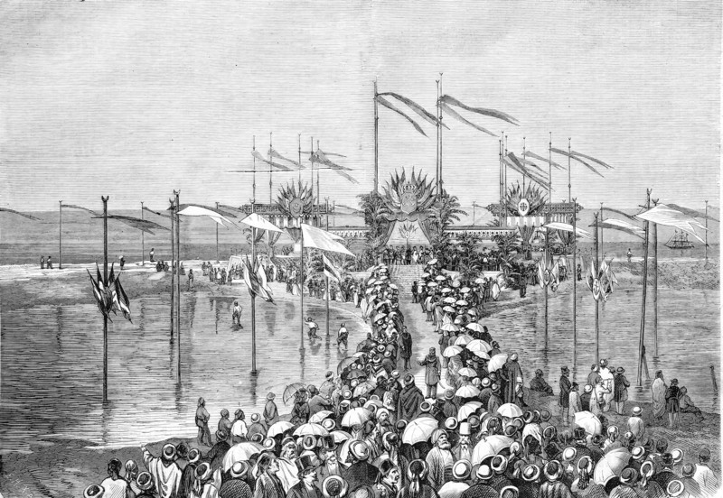 Thanksgiving prayer of all denominations on the shores of Lake Menzaleh.