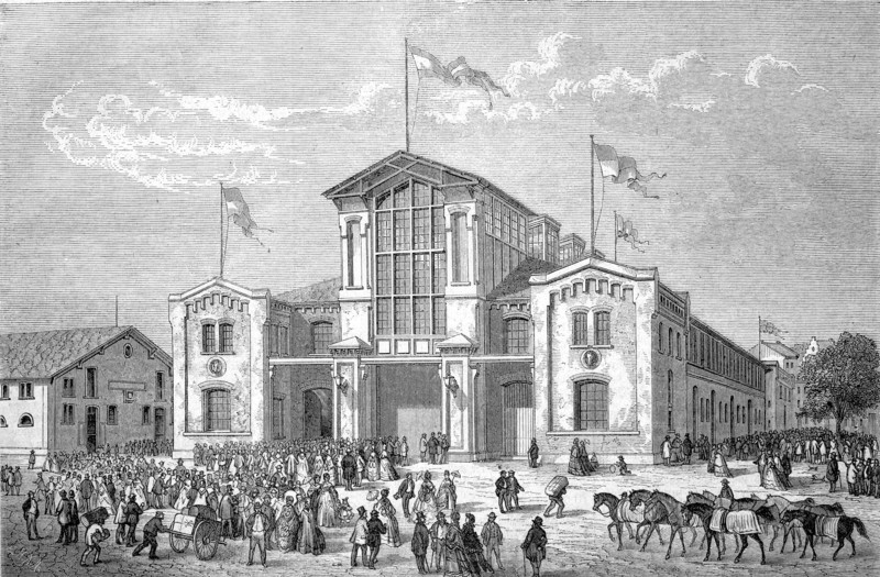 The exhibition hall of the agricultural association in Frankfurt.