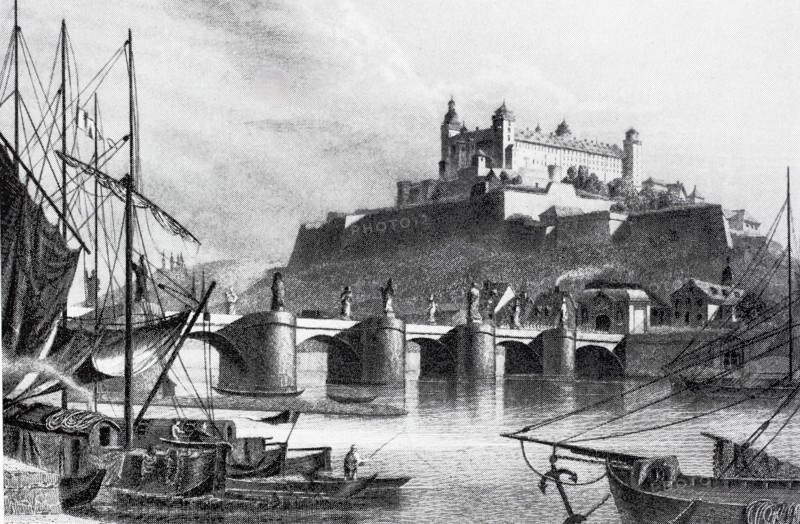 Marienburg Fortress in Wurzburg in the Middle Ages.
