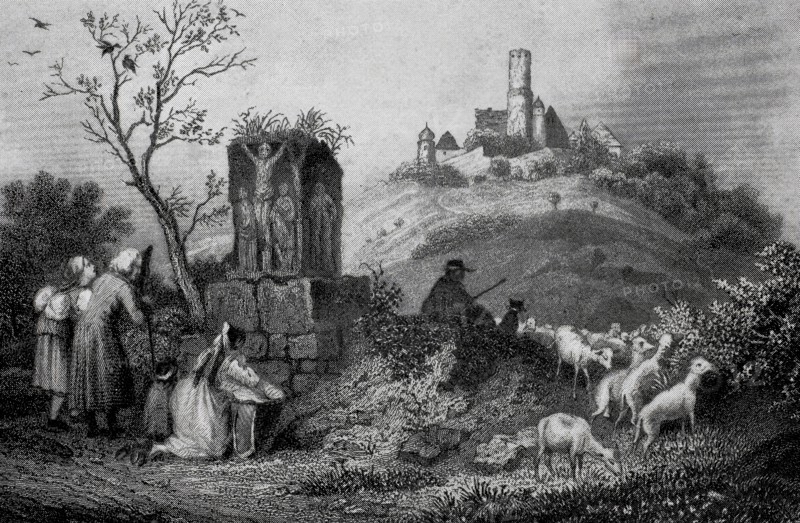The Altenburg Castle in Bamberg in the Middle Ages.