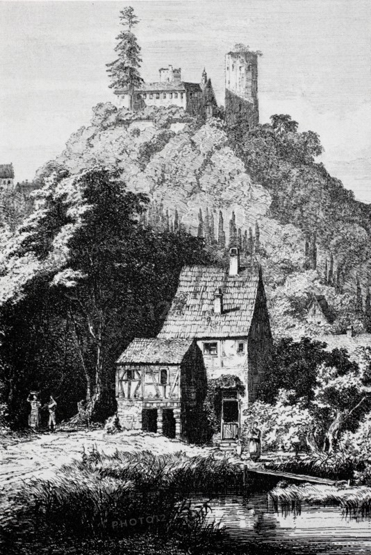 Rieneck Castle in the Middle Ages.