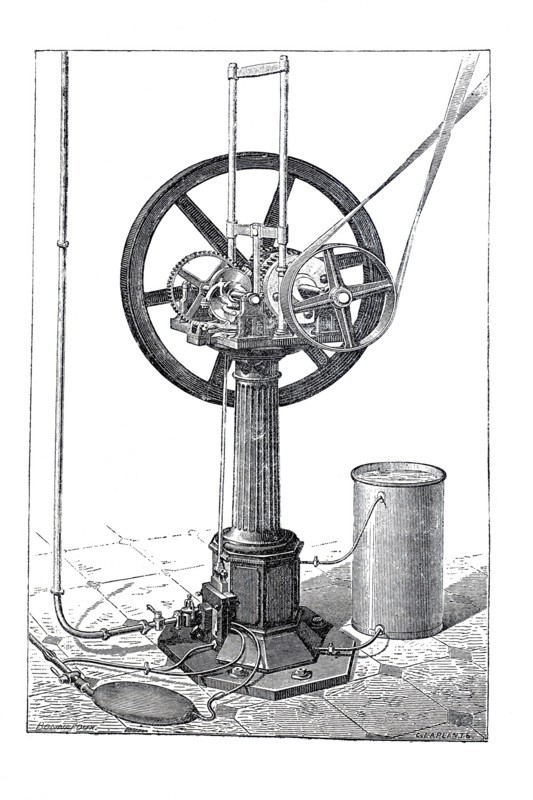 Gas engine.