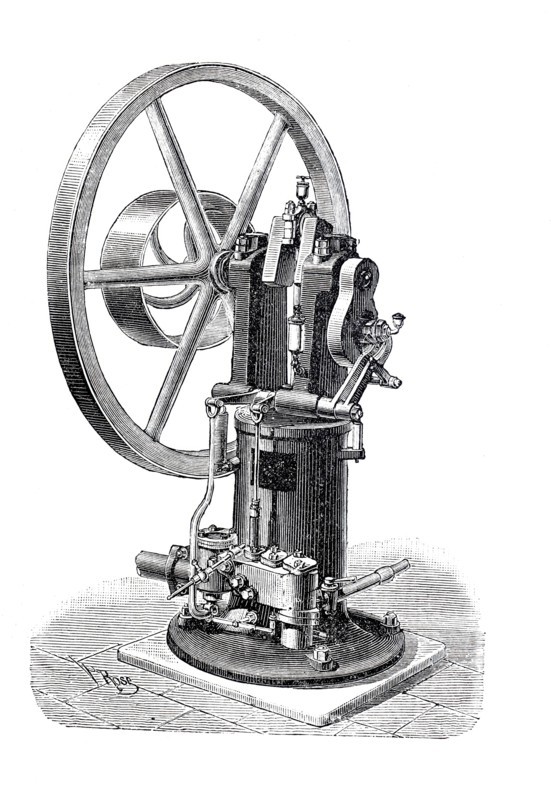 Gas engine.