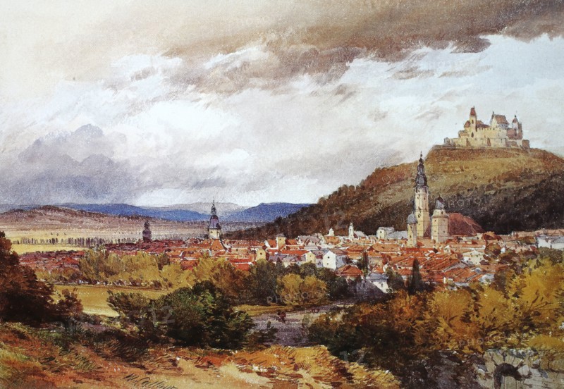 View of the city from the southwest.