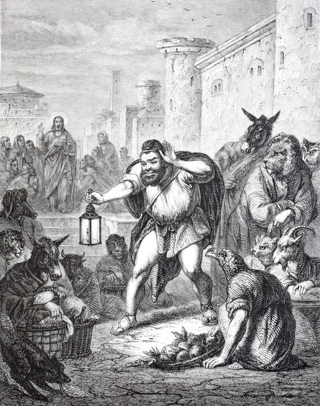 Aesop Seeks a Man.