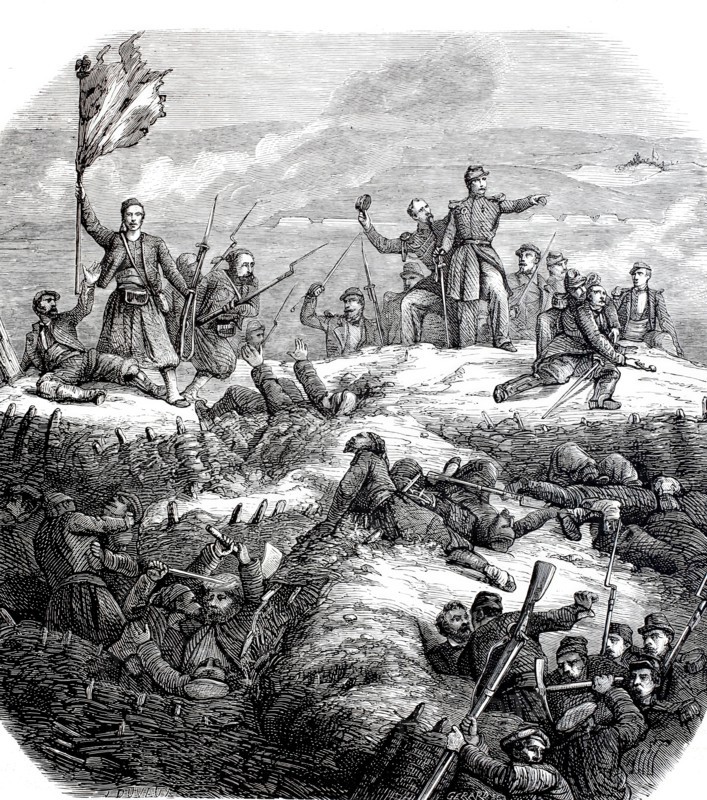 Storming of the fortifications on Malakov Hill.
