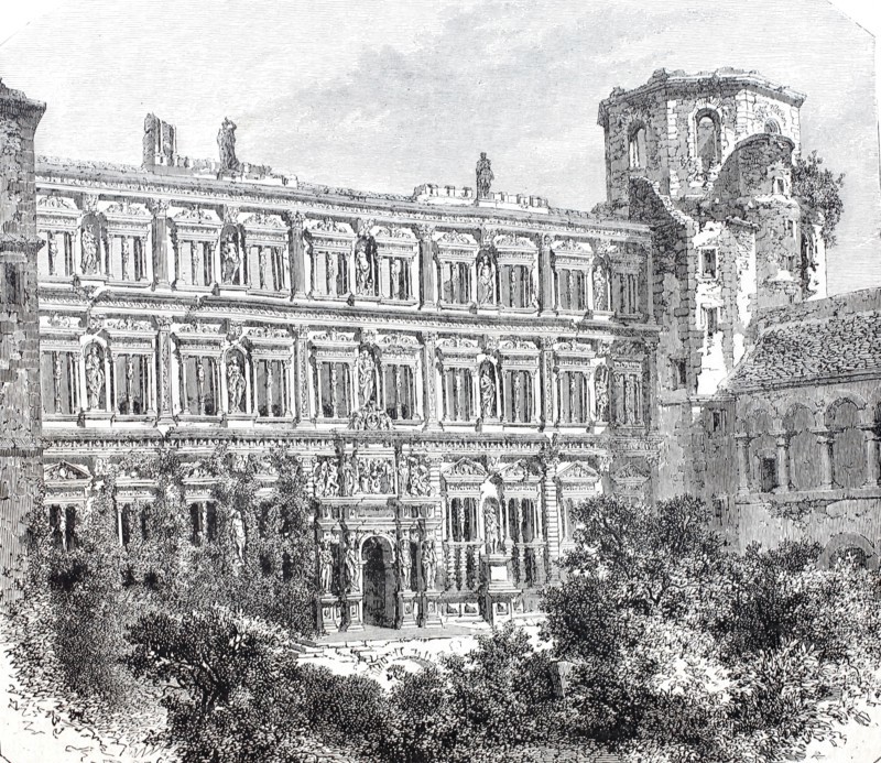 The facade of the Otto-Heinrich-Haus in Heidelberg.