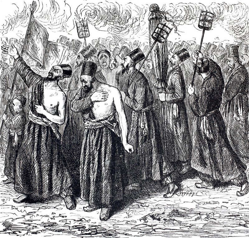 Scene from a Muharram procession.