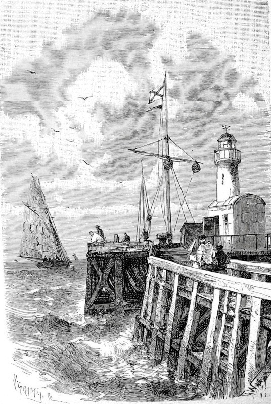 Lighthouse and port of Calais.