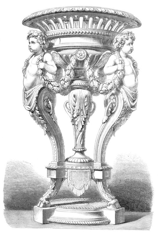 Flower basket in majolica.