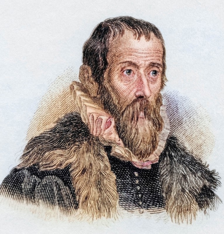 Justus Lipsius. actually Joest Lips. (born 18 October 1547 in Overijse. died 23 March 1606 in Leuven) was a Flemish philosopher and philologist as well as military scientist. from the book Crabbe's Historical Dictionary. 1825. Historical. colored. digitally restored reproduction from an original from the 19th century
