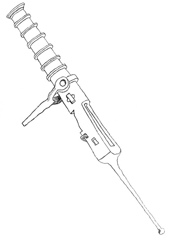 Small breech-loading pivot gun made of iron. from the book The British Army. 1868. Historical. digitally restored reproduction from a 19th-century original