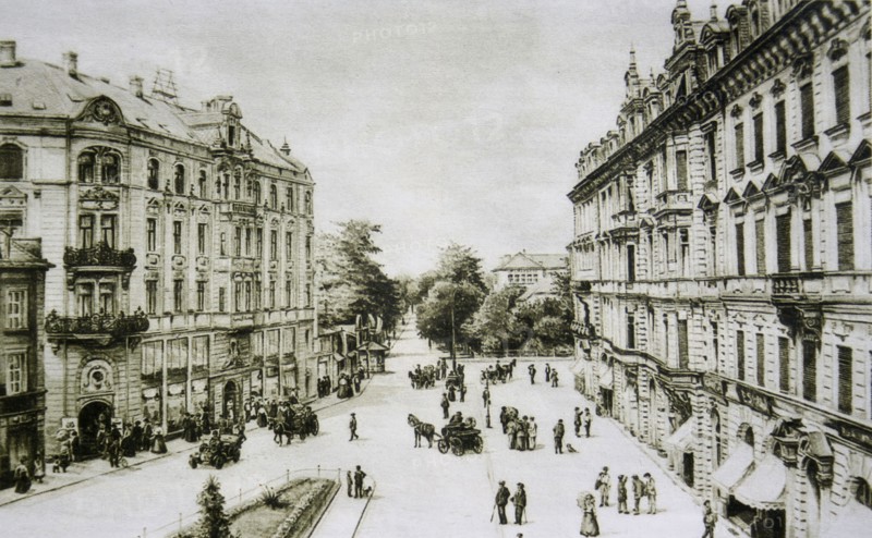 The Lower Opera Street in Bayreuth in 1910. Upper Franconia. Bavaria. Germany. Historical. digitally restored reproduction from a 19th-century original
