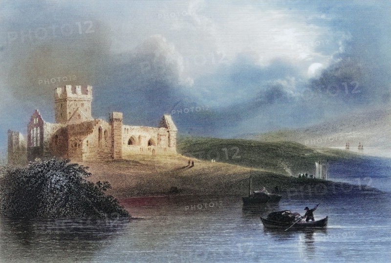 Dunbrody Abbey. Wexford. Ireland. from The Scenery and Antiquities of Ireland. 1841. digital reproduction of a historical original