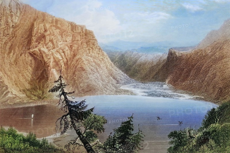 Luggela. County Wicklow. Ireland. from The Landscape and Antiquities of Ireland. 1841. digital reproduction of a historical original