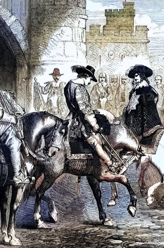 Charles I was transported from Hurst Castle on the Solent. which guarded the approach to Southampton. The king was imprisoned here in 1648 before being taken to London for his trial and execution. England. Digital reproduction of a historical original.