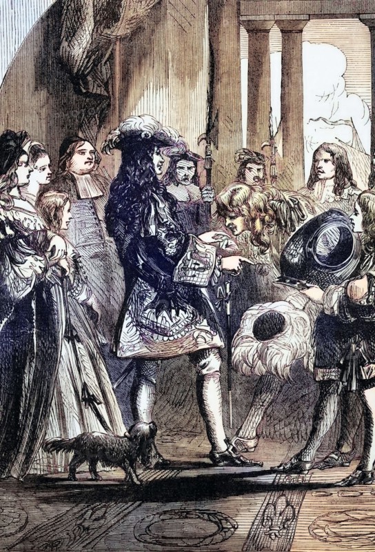 James II of England. James II. (14 October 1633 – 16 September 1701) bids farewell to Louis XIV. King of France. as attempts were made to establish a Catholic alliance. England. digital reproduction of a historical original