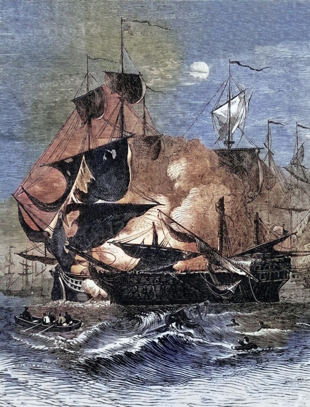 The Battle of Cape St. Vincent on 14 February 1797 was one of the opening battles of the Anglo-Spanish War (1796 to 1808). in which a British fleet under Admiral Sir John Jervis defeated a larger Spanish fleet under Admiral Don Jose de Córdoba near Cape St. Vincent in Portugal. England. digital reproduction of a historical original