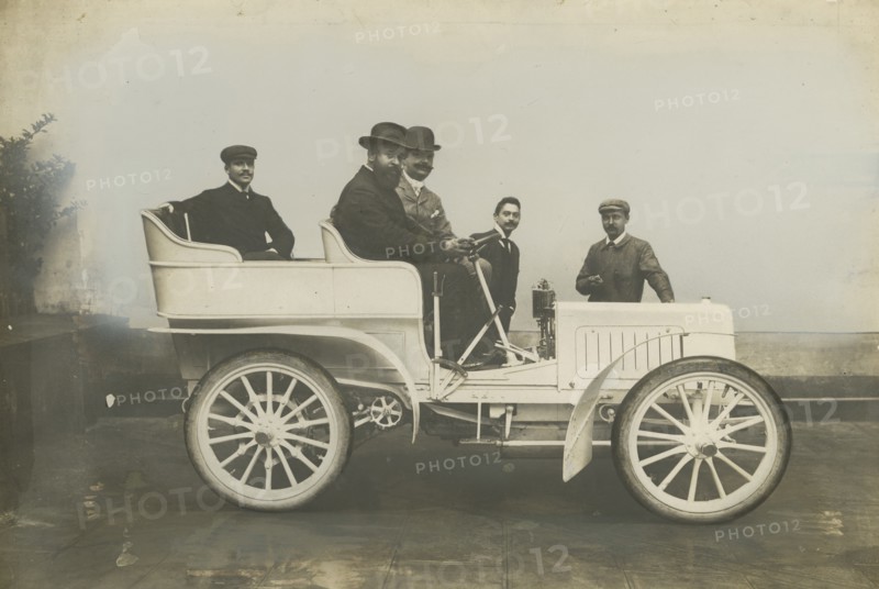 Maestro Alberto Franchetti on his Fiat 12 HP