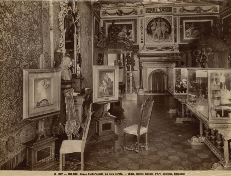 The Golden Hall of the Poldi Pezzoli Museum in Milan