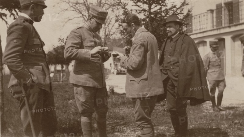 Touring Club Italiano Members together with officers of the First Army during the excursion to Venezia Tridentina in 1919.