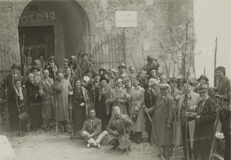 Group of Touring Club Italiano Members in Castelmola.