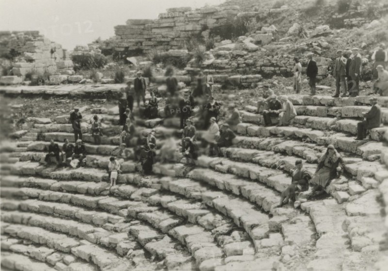 Members of the Touring Club Italiano  in the Segesta Amphitheater. 
	
		1924