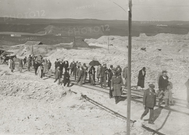 Visiting a sulfur mine. 
	
		1924