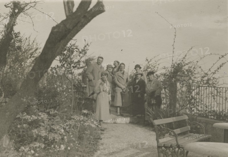 On the terrace of the Hotel San Domenico in Taormina. 
	
		1924