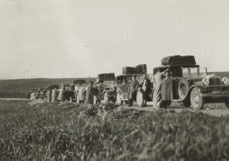 Trucks leaving. 
	
		1924