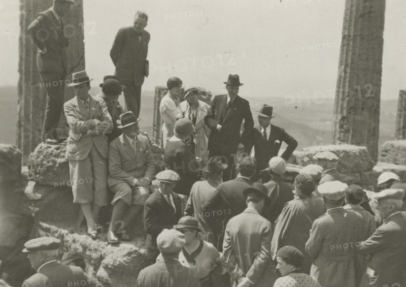 Group of Touring Club Members  at a temple. 1924
