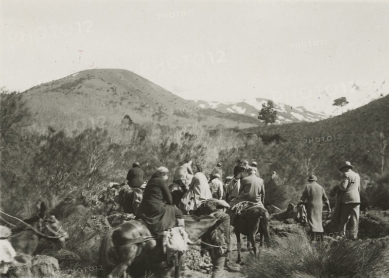 Climbing Etna. 1924