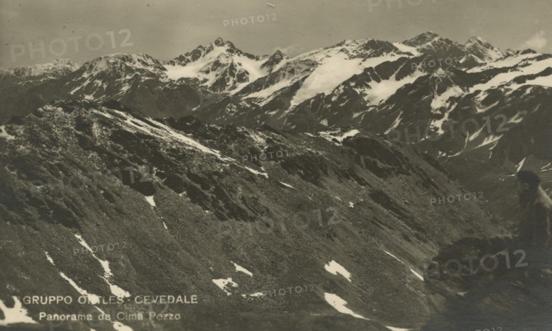 Ortles-Cevedale Group: View from Cima Pozzo. ca. 1930