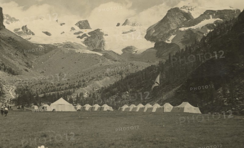 XVI Touring Club Italiano Campsite on Monte Rosa: the camp. 1937