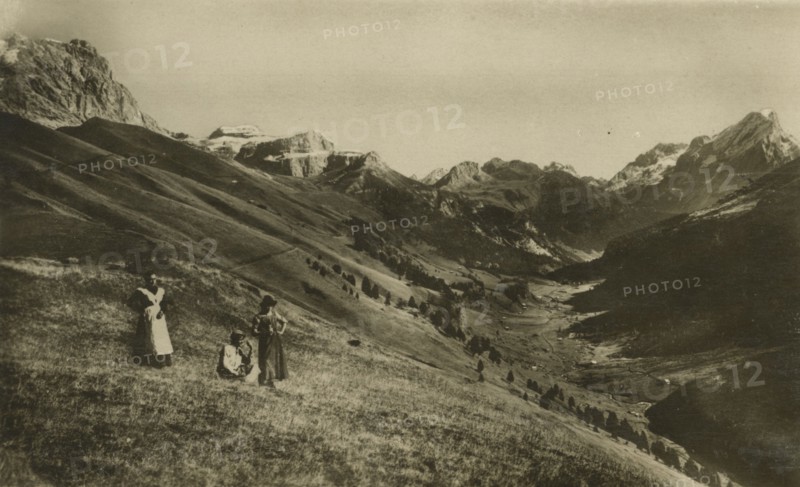 Val Duron towards the Dolomites. 1920